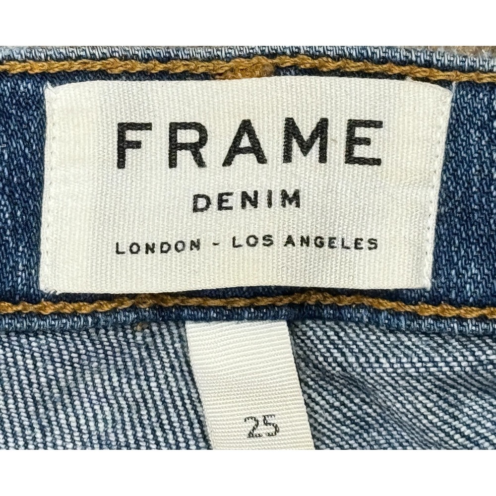 Frame Le Boy Women's 5 Pocket Distressed Zip Ankle Jeans Size 25 - Picture 5 of 16